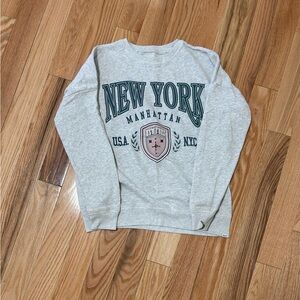 Gray New York Graphic Men's Sweater